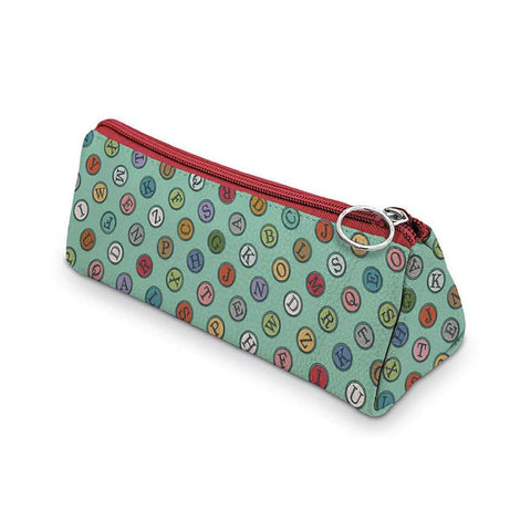 SALE Lori Holt TYPE/ography Pencil Case ST-45615 - Riley Blake Designs - Pencil Pen Holder Storage Vinyl Triangular