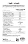 Switchback Duffle Bag Project PATTERN P253 -Annie - Riley Blake Designs - INSTRUCTIONS Only - Backpack Shoulder Bag