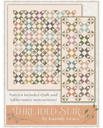 SALE Threaded Star Quilt PATTERN P051 - It's Sew Emma - Riley Blake Designs - INSTRUCTIONS Only - Fat Quarter Friendly