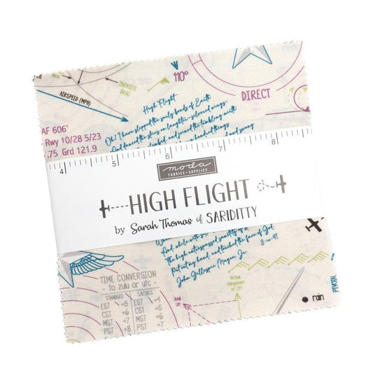 High Flight Charm Pack 5 Inch Stacker Bundle 45060PP - Moda Fabrics - 42-Piece Precut  - Quilting Cotton Fabric