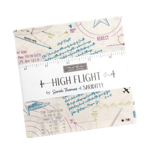 High Flight Charm Pack 5 Inch Stacker Bundle 45060PP - Moda Fabrics - 42 piece Precut Pre cut - Quilting Cotton Fabric