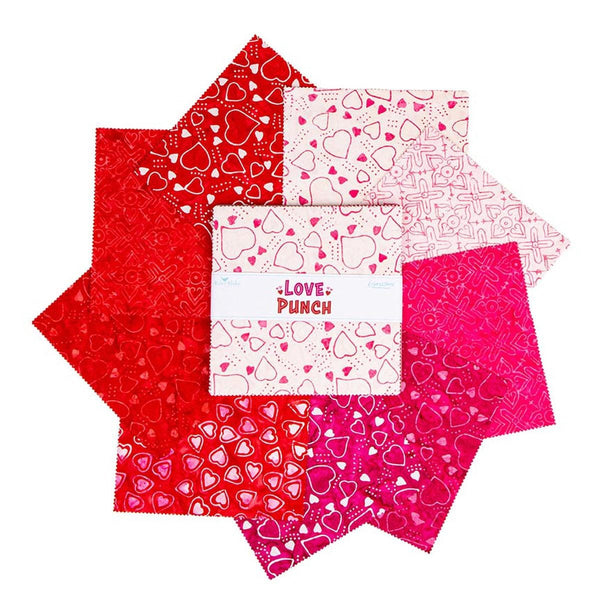 SALE Expressions Batiks Love Punch Layer Cake 10" Stacker - Riley Blake - 42 piece Precut Pre cut - Quilting Cotton Fabric