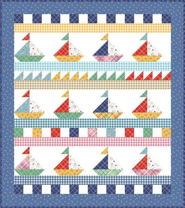 SALE American Jane Patterns Sail Away Quilt PATTERN P205 - American Jane - Riley Blake Designs - INSTRUCTIONS Only - Appliqued