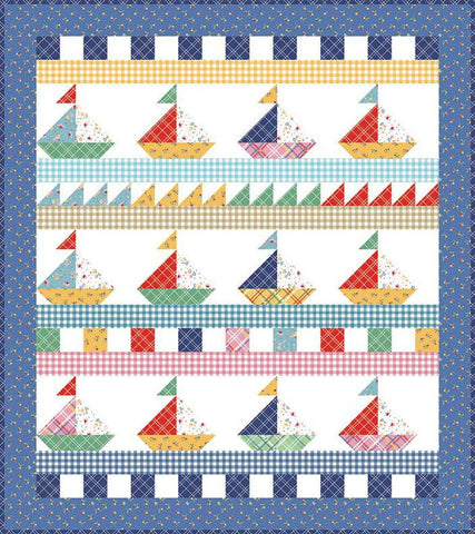SALE American Jane Patterns Sail Away Quilt PATTERN P205 by American Jane - Riley Blake Designs - INSTRUCTIONS Only - Appliqued