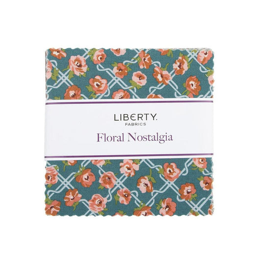 Floral Nostalgia 5" Stacker Bundle 5-LFLONOS-42 - Riley Blake Designs - Liberty Fabrics - 42-Piece Precut  - Quilting Cotton Fabric