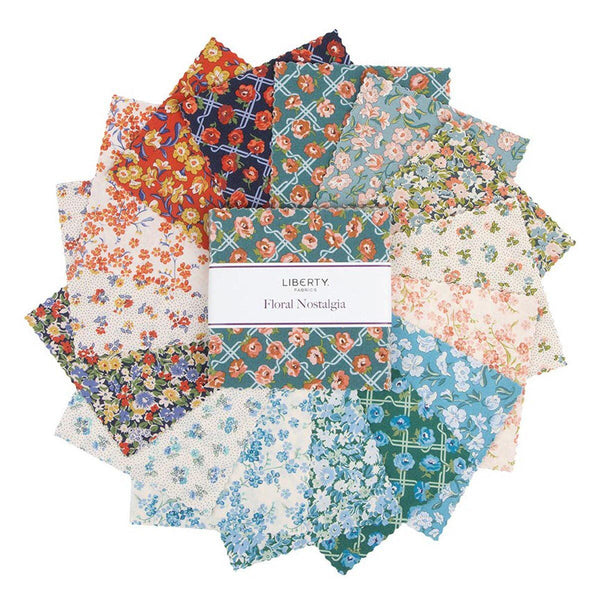 Floral Nostalgia 5" Stacker Bundle 5-LFLONOS-42 - Riley Blake Designs - Liberty Fabrics - 42 piece Precut Pre cut - Quilting Cotton Fabric