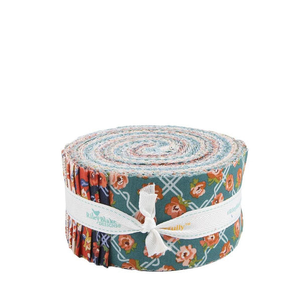 SALE Floral Nostalgia 2.5-Inch Rolie Polie Jelly Roll 40 pieces - Riley Blake - Liberty Fabrics - Precut - Quilting Cotton
