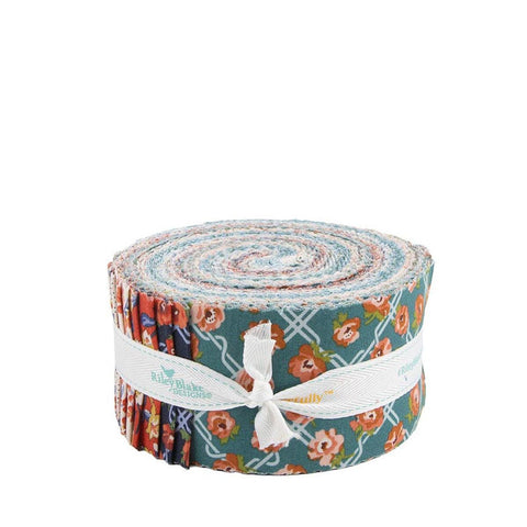SALE Floral Nostalgia 2.5-Inch Rolie Polie Jelly Roll 40 pieces - Riley Blake - Liberty Fabrics - Precut - Quilting Cotton