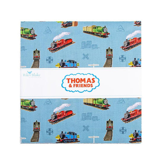 SALE Thomas & Friends™ 80th Anniversary Layer Cake 10" Stacker Bundle 10-17010-42 - 42-Piece Precut - Quilting Cotton - Licensed Product