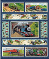 Thomas & Friends™ 80th Anniversary Thomas and Friends Panel - Licensed Product - DIGITALLY PRINTED - Quilting Cotton Fabric