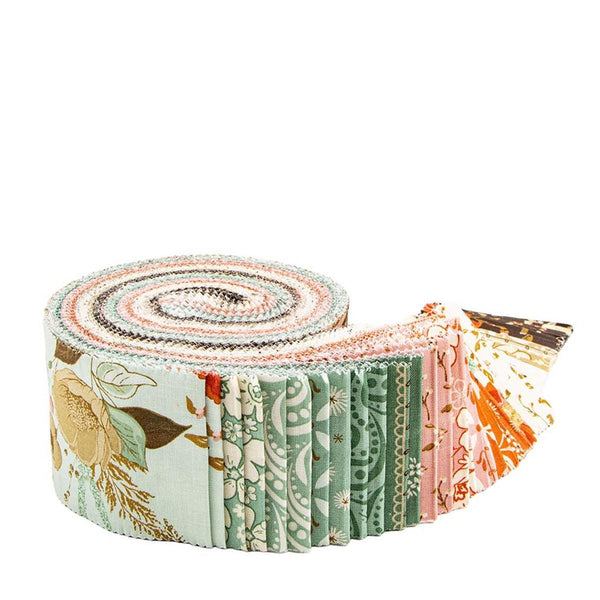 SALE Morning Latte 2.5-Inch Rolie Polie Jelly Roll 40 pieces - Riley Blake Designs - Precut Bundle - Quilting Cotton Fabric