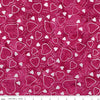 Image of Expressions Batiks Love Punch Lollipop quilting cotton fabric by The RBD Designers for Riley Blake Designs. Features hearts on a pink background. Cute Little Fabric Shop