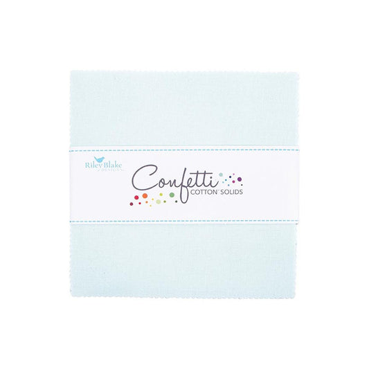 SALE Confetti Cotton™ Bleached Denim Charm Pack 5" Stacker Bundle - Riley Blake Designs - 42-Piece - Quilting Cotton Fabric