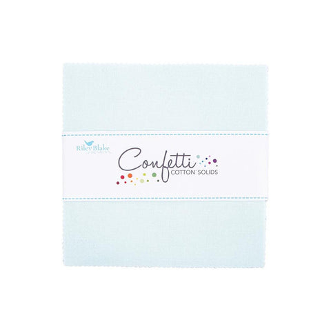 SALE Confetti Cotton™ Bleached Denim Charm Pack 5" Stacker Bundle - Riley Blake Designs - 42 piece - Quilting Cotton Fabric
