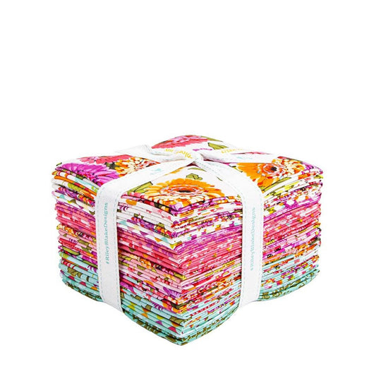 Zinnias Fat Quarter Bundle 21-Piece Precut FQ-16690-21 - Riley Blake Quilting Cotton Fabric