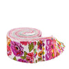 Zinnias 2.5-Inch Rolie Polie 40-piece - Riley Blake Designs - Precut Bundle - Quilting Cotton Fabric