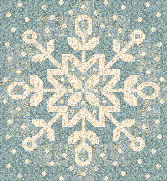 SALE Snow Crystal Quilt PATTERN P157 by Blooming Boldly Designs - Riley Blake Designs - Winter Snowflakes - INSTRUCTIONS Only