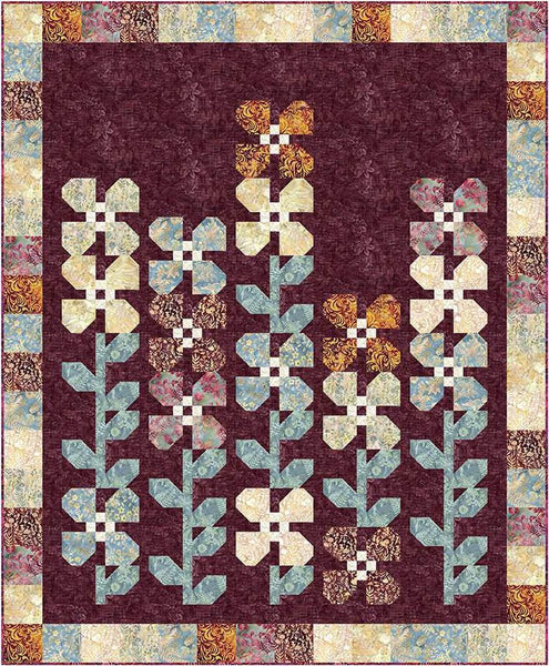 SALE Horace's Hollyhocks Quilt PATTERN P180 by Wendy Sheppard - Riley Blake Designs - INSTRUCTIONS Only - Fat Quarter Friendly
