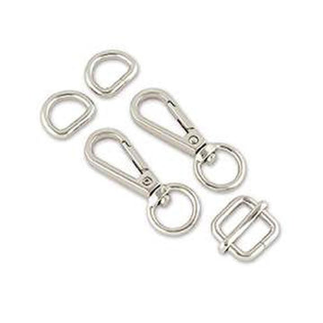 SALE Style 3 Basic Hardware Kit 1/2" Nickel - Sallie Tomato P210-STS249S - Riley Blake Designs - Bag Hardware Buckle Hooks
