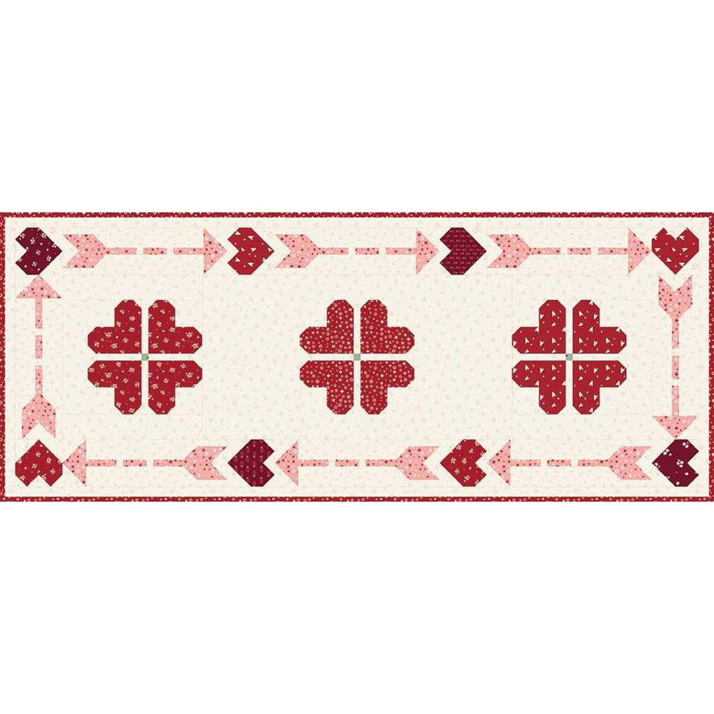 SALE Cupid's Presence Runner Quilt PATTERN P157 by Sandy Gervais - Riley Blake Designs - INSTRUCTIONS Only - Hearts Blossoms