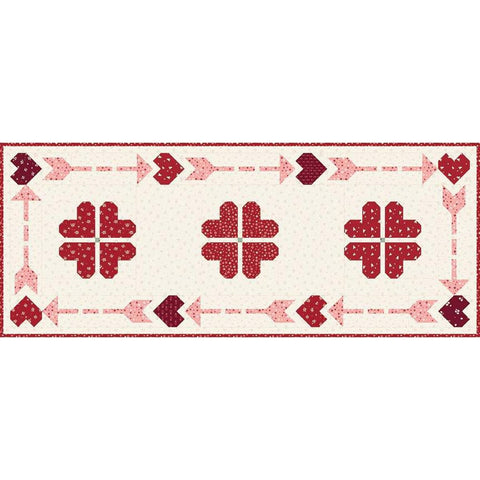 SALE Cupid's Presence Runner Quilt PATTERN P157 by Sandy Gervais - Riley Blake Designs - INSTRUCTIONS Only - Hearts Blossoms