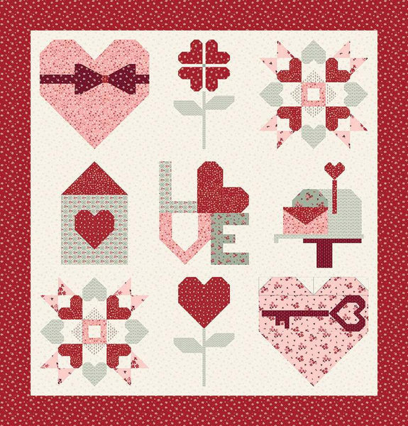 SALE Many Ways to Love Love Quilt PATTERN P157 by Sandy Gervais - Riley Blake Designs - INSTRUCTIONS Only - Valentines