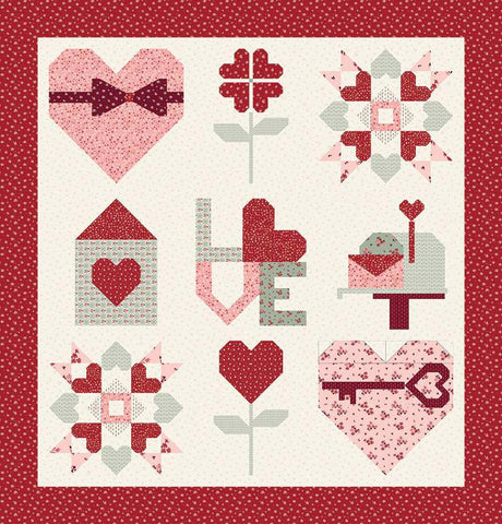 SALE Many Ways to Love Love Quilt PATTERN P157 by Sandy Gervais - Riley Blake Designs - INSTRUCTIONS Only - Valentines