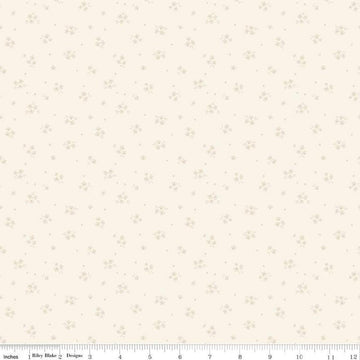 Image of Love You Always Ditsy Cream quilting cotton fabric by Sandy Gervais for Riley Blake Designs. Features flowers on a cream background. Cute Little Fabric Shop