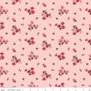 Image of Love You Always Flower Toss Pink quilting cotton fabric by Sandy Gervais for Riley Blake Designs. Features flowers on a pink background. Cute Little Fabric Shop