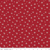 Image of Love You Always Ditsy Red quilting cotton fabric by Sandy Gervais for Riley Blake Designs. Features flowers on a red background. Cute Little Fabric Shop