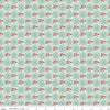 Image of Love You Always Floral Plaid Mist quilting cotton fabric by Sandy Gervais for Riley Blake Designs. Features flowers on a green background. Cute Little Fabric Shop