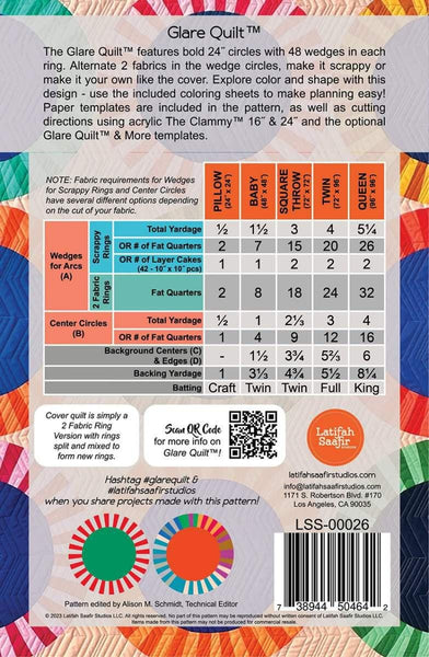 SALE Glare Quilt Pattern P259 by Latifah Saafir Studios P256-GLARE - Riley Blake Designs - INSTRUCTIONS Only - Multiple Sizes