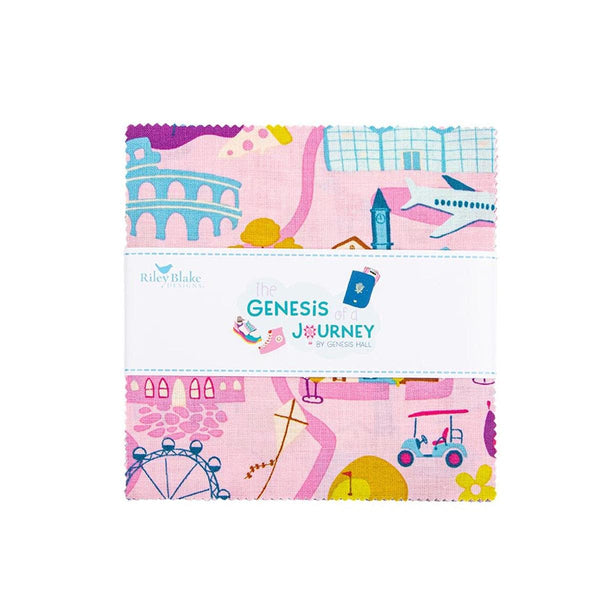 SALE The Genesis of a Journey 5" Stacker Bundle 5-16930-42 - Riley Blake Designs - 42 piece Pre cut - Quilting Cotton Fabric