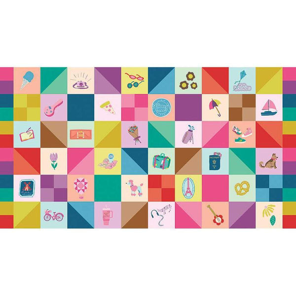 SALE The Genesis of a Journey Memories Made Cheater Print C16935 Multi - Riley Blake Designs - Quilting Cotton Fabric