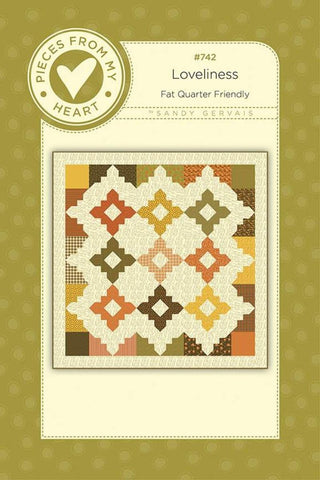 Loveliness Quilt PATTERN P157 by Sandy Gervais - Riley Blake Designs - INSTRUCTIONS Only - Fat Quarter Friendly Square