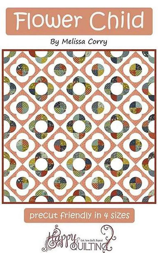 SALE Flower Child Quilt PATTERN P125 - Melissa Corry - Riley Blake Designs - INSTRUCTIONS Only - Precut Friendly Multiple Sizes