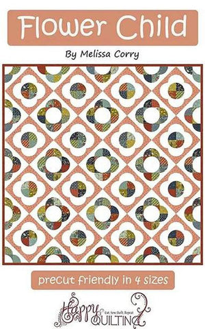 Flower Child Quilt PATTERN P125 by Melissa Corry - Riley Blake Designs - INSTRUCTIONS Only - Precut Friendly Multiple Sizes
