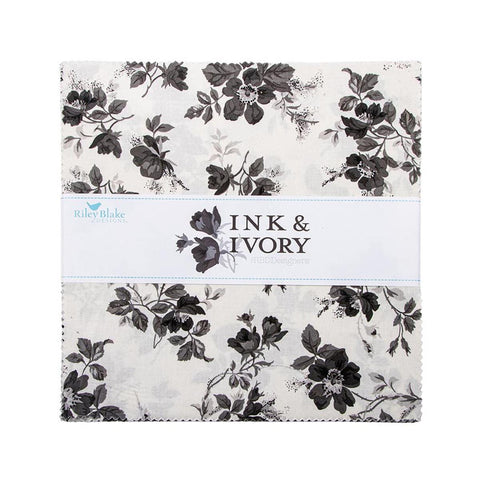 SALE Ink & Ivory Layer Cake 10" Stacker Bundle - Riley Blake Designs - 42 piece Precut Pre cut - Quilting Cotton Fabric