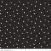 Image of Ivory & Ink Ditsy Ink quilting cotton fabric by The RBD Designers for Riley Blake Designs. Features flowers on a black background. Cute Little Fabric Shop
