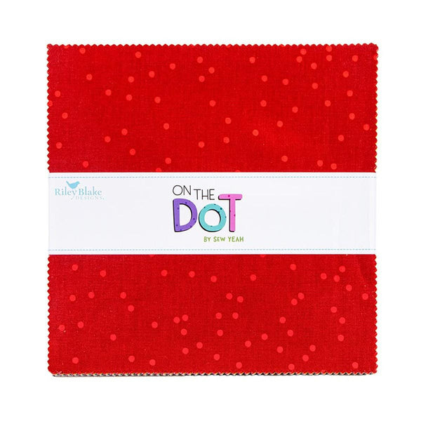SALE On the Dot Layer Cake 10" Stacker Bundle - Riley Blake Designs - 42 piece Precut Pre cut - Spots - Quilting Cotton Fabric