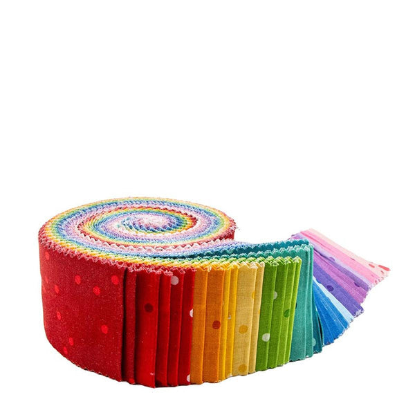 SALE On the Dot 2.5 Inch Rolie Polie Jelly Roll 40 pieces - Riley Blake Designs - Precut Pre cut Bundle - Quilting Cotton Fabric