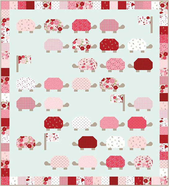 SALE Never A Race Quilt PATTERN P180 by Wendy Sheppard - Riley Blake Designs - INSTRUCTIONS Only - 10 Inch Stacker Friendly