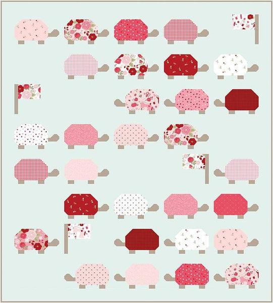 SALE Never A Race Quilt PATTERN P180 by Wendy Sheppard - Riley Blake Designs - INSTRUCTIONS Only - 10 Inch Stacker Friendly