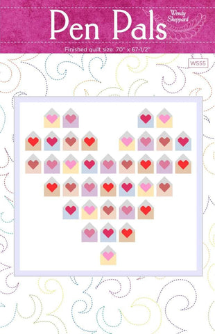 SALE Pen Pals Quilt PATTERN P180 by Wendy Sheppard - Riley Blake Designs - INSTRUCTIONS Only - Valentine's Day Quilt