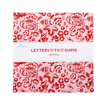 Letters to Cupid Layer Cake 10" Stacker Bundle - Riley Blake Designs - 42-Piece Precut  - Quilting Cotton Fabric