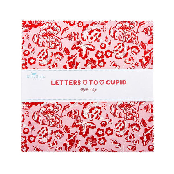 SALE Letters to Cupid Layer Cake 10" Stacker Bundle - Riley Blake Designs - 42 piece Precut Pre cut - Quilting Cotton Fabric