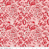 Image of Letters to Cupid Main Pink quilting cotton fabric by My Mind's Eye for Riley Blake Designs. Features flowers on a pink background. Cute Little Fabric Shop