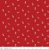 Image of Sew In Love Rosebuds Red quilting cotton fabric by Dan Mogstad for Riley Blake Designs. Features roses on a red background. Cute Little Fabric Shop