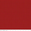 Image of Sew In Love Gingham Red quilting cotton fabric by Dan Mogstad for Riley Blake Designs. Features plaid on a red background. Cute Little Fabric Shop
