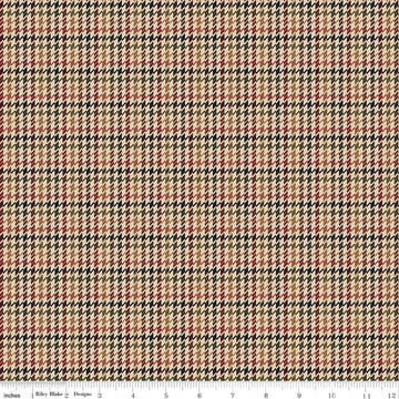 Image of Plaid-Venture Club Retriever Brown quilting cotton fabric by by the RBD Designers for Riley Blake Designs. Features plaid on a tan background. Cute Little Fabric Shop